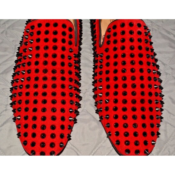 Ferucci Red Studded Spike Loafers Mens Size 11 Slip On Dress Shoes Prom Wedding main image 6